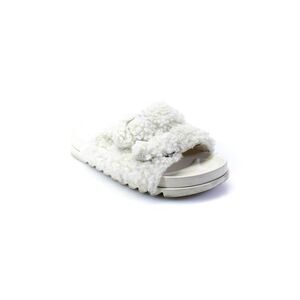 Comfy Studio Womens Faux Shearling Double Buckle Renuar Slides White Size 6US 36